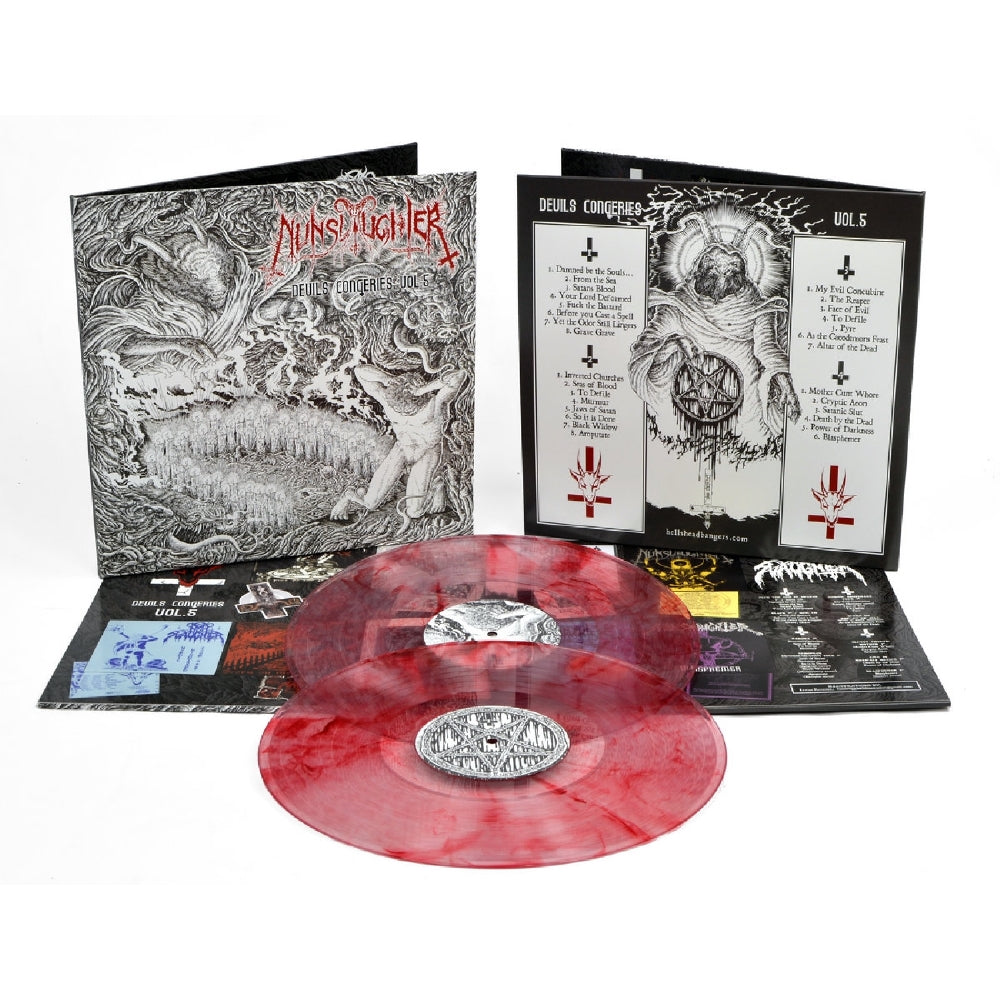 Nunslaughter - Devils Congeries - Vol 5 - DOUBLE LP GATEFOLD COLORED - Hells Headbangers - Image 2