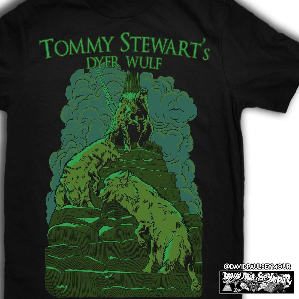 Tommy Stewart's Dyerwulf - Against the King - T shirt - Black Doomba Records