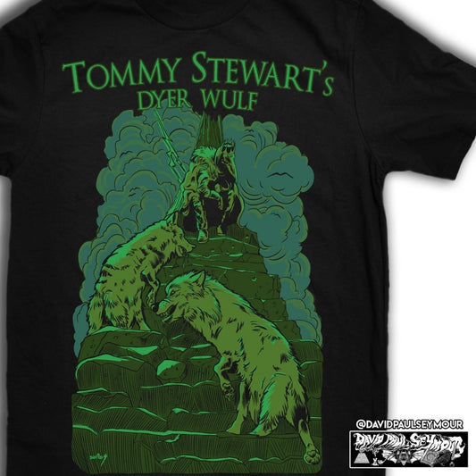 Tommy Stewart's Dyerwulf - Against the King - T shirt - Black Doomba Records