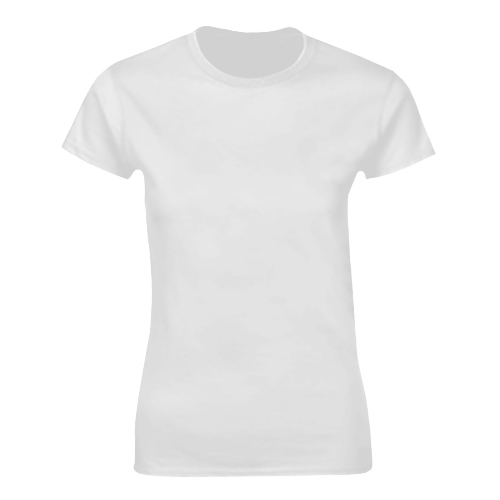 White Gildan Heavy Cotton Ladies' T-Shirt - Blank