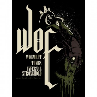 Woe - Woe / Wormrot / Tombs / Infernal Stronghold - Screenprint